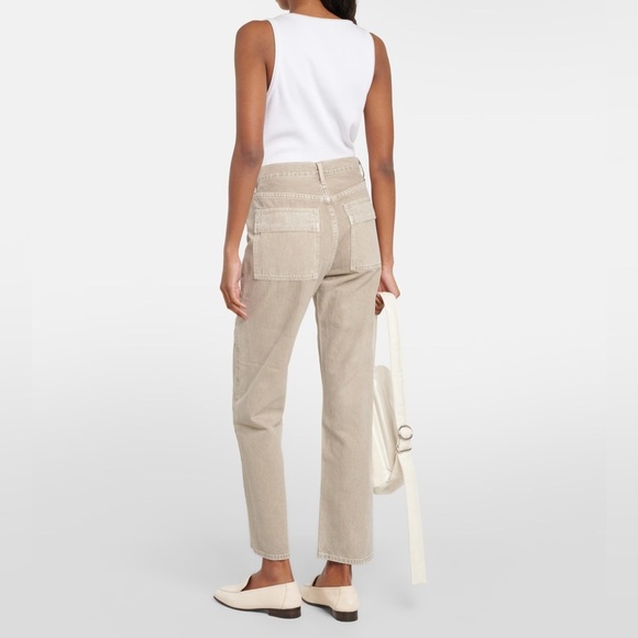 NWOT AGOLDE Cooper High-Rise Cargo Jeans Tan Cream Loose Fit 31 - Picture 6 of 10